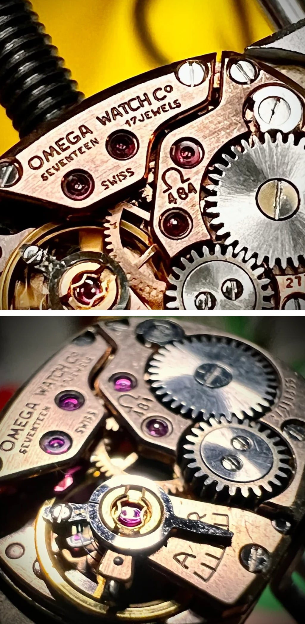 006-A OMEGA Watch Movement ONLY Cal.484 Manual Winding serviced and tested