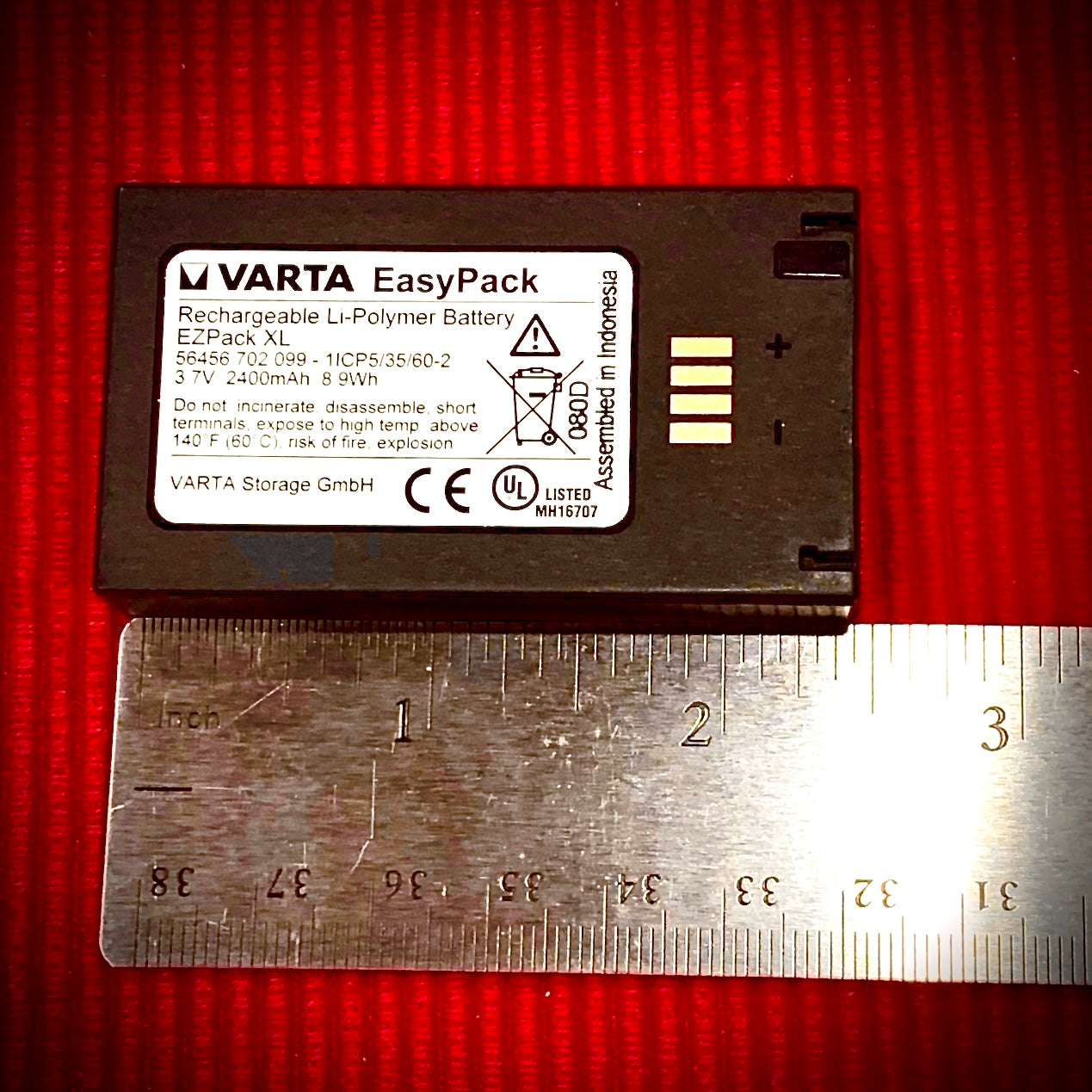 Battery Rechargable Varta Pack 3.7 Volts XL 2400