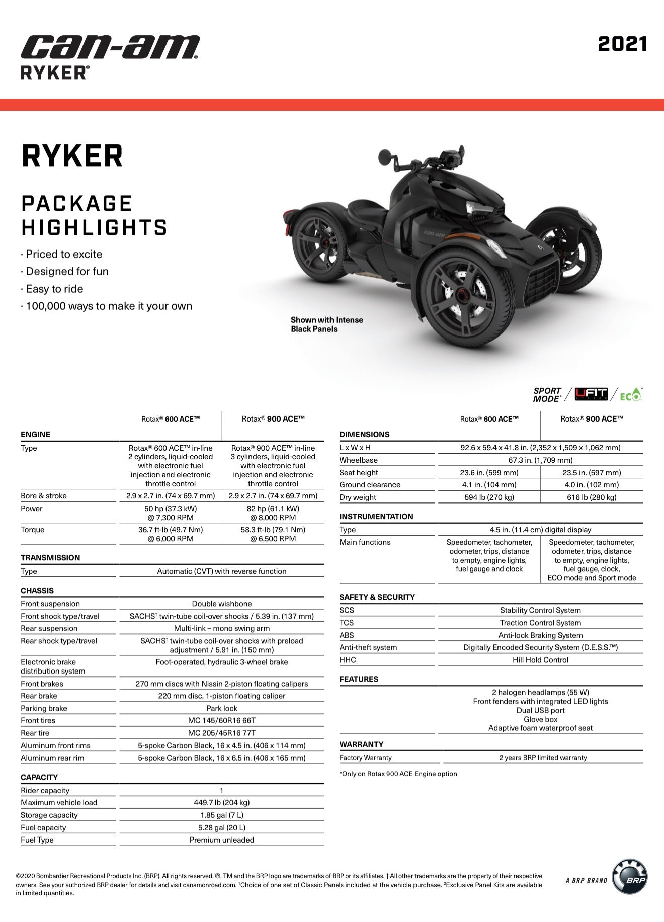 2022 Can-Am Ryker 900 ACE