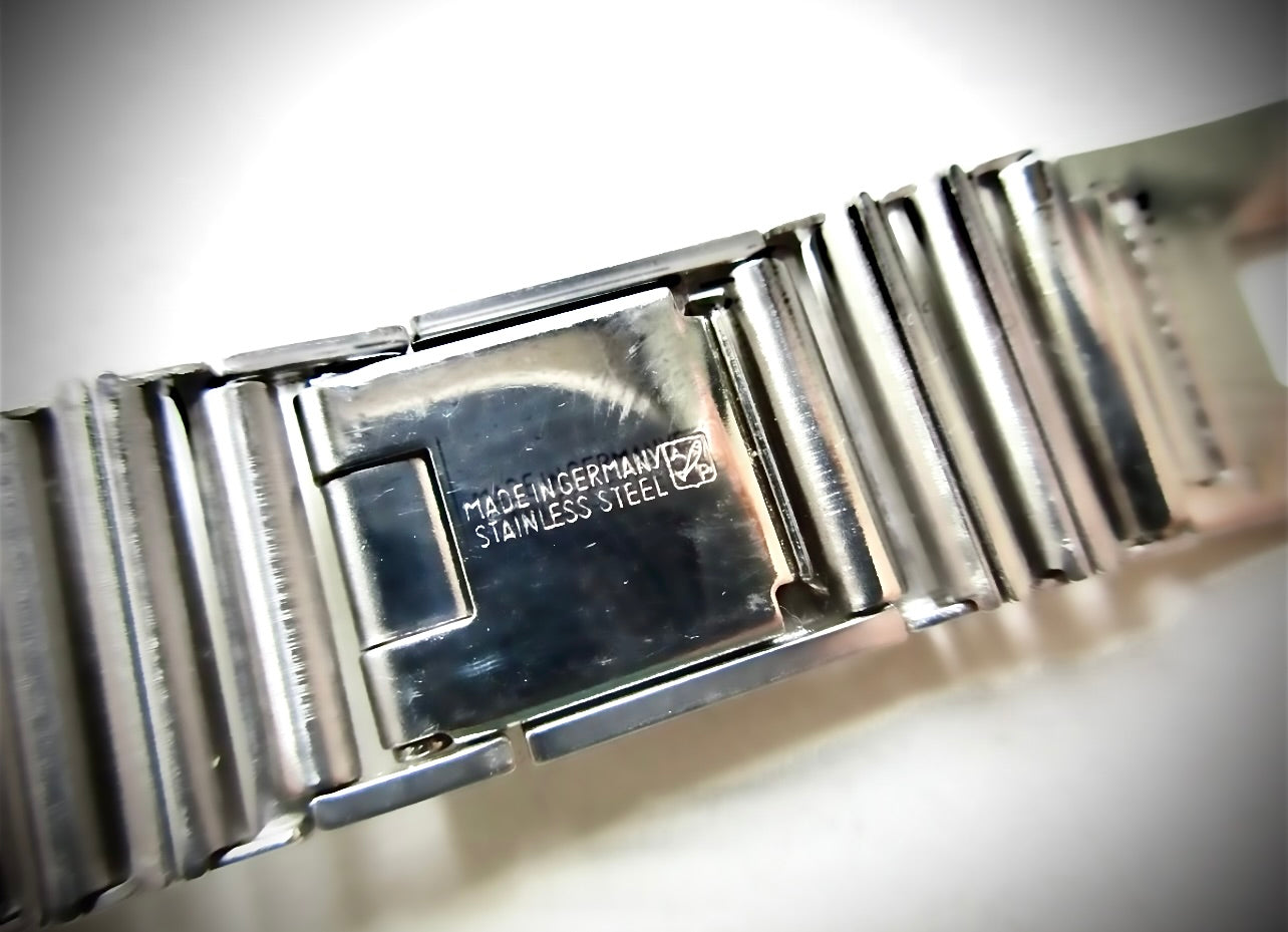 #001 Pfistra AP Germany made 25 MM stainless RALLY 1970's watch bracelet