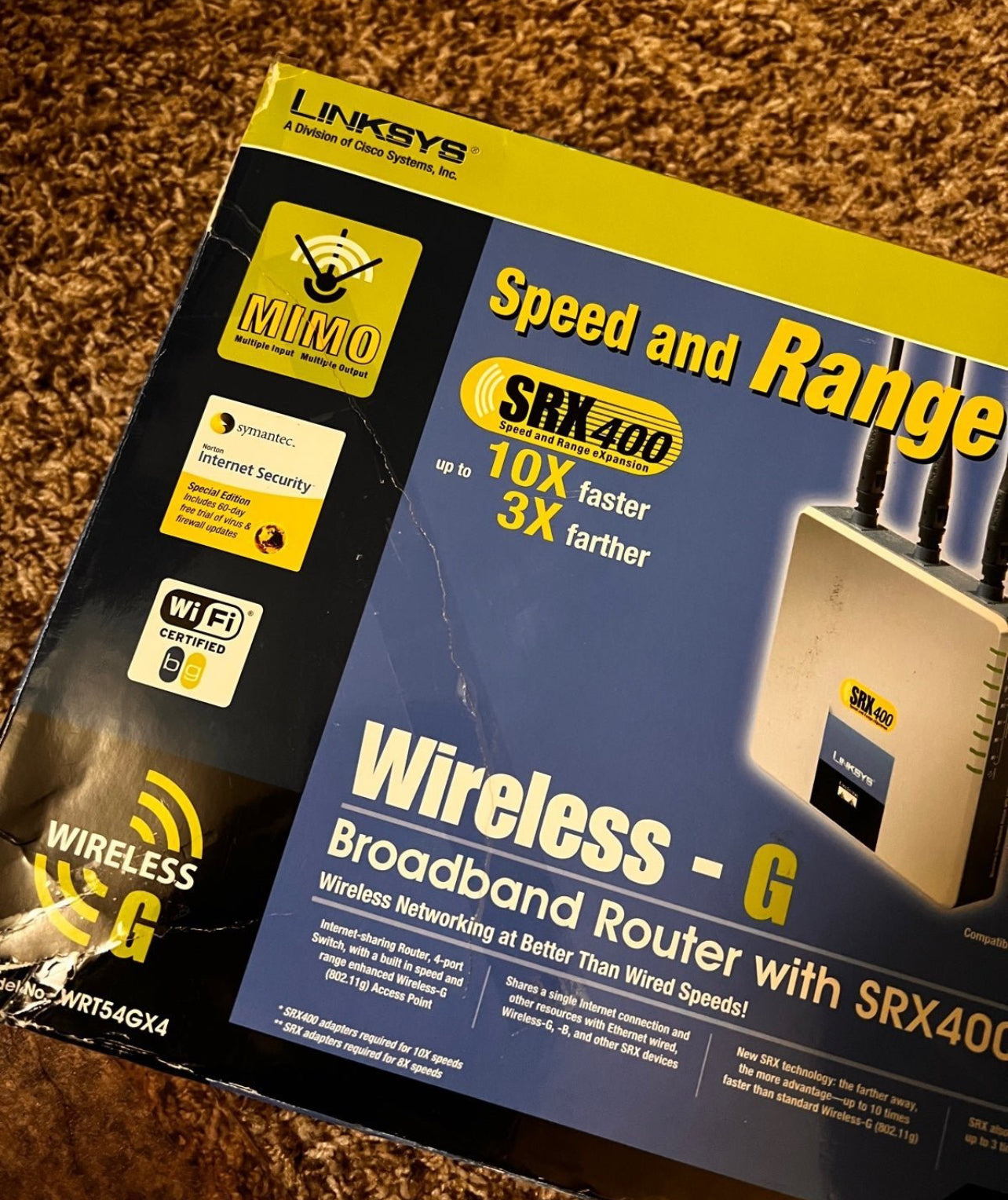 Wireless - G Broadband Router with SRX400 Wireless Networking at Better Than Wir