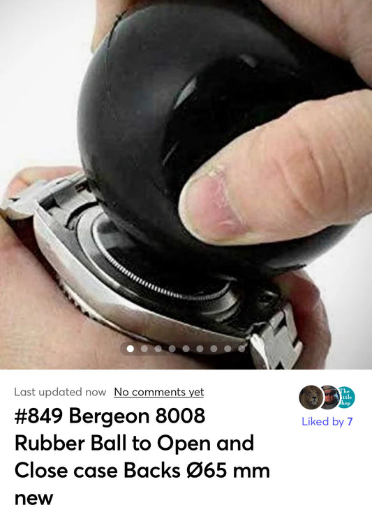 #849 Bergeon 8008 Rubber Ball to Open and Close case Backs Ø65 mm new