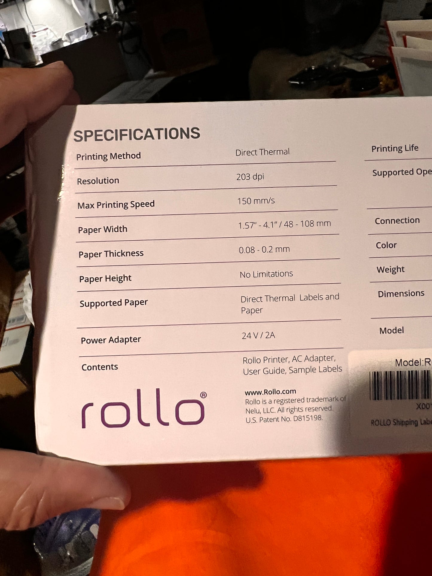 Rollo Shipping Label Printer - Commercial Grade Direct Thermal High Speed Shipping Printer – Compatible with ShipStation- Barcode Printer - 4x6 Printer