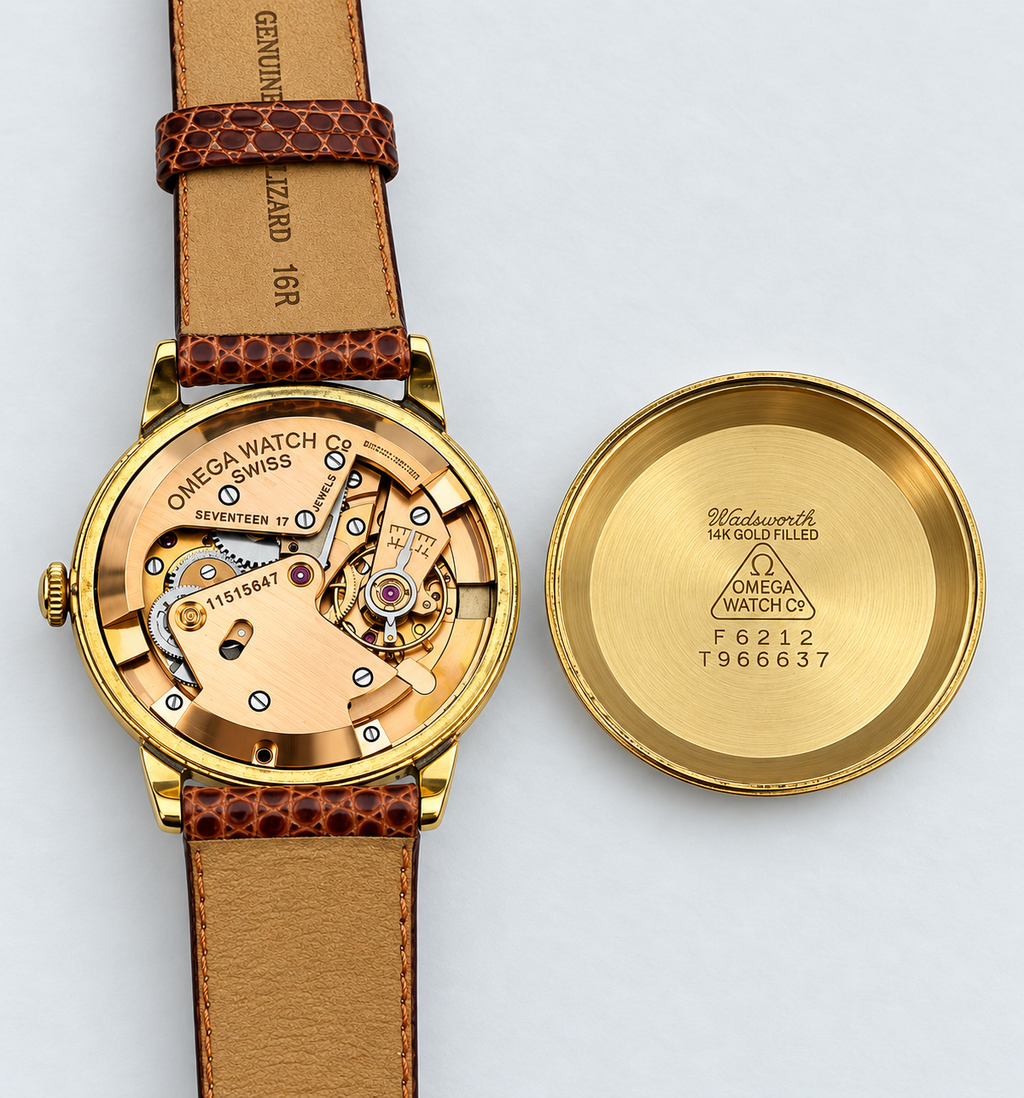 Vintage 1949 Omega Automatic Cal. 342 Bumper Watch – 14K Gold-Filled Wadsworth Case – 17 Jewels – Tested – Rare Collector Timepiece INV #881A