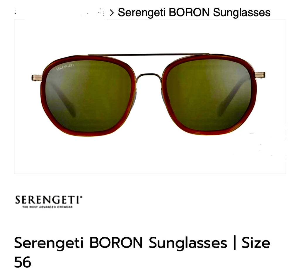Serengeti Boron Ss525003 Light Gold - Orange Tortoise  555 Mm.  Brand New In Box
