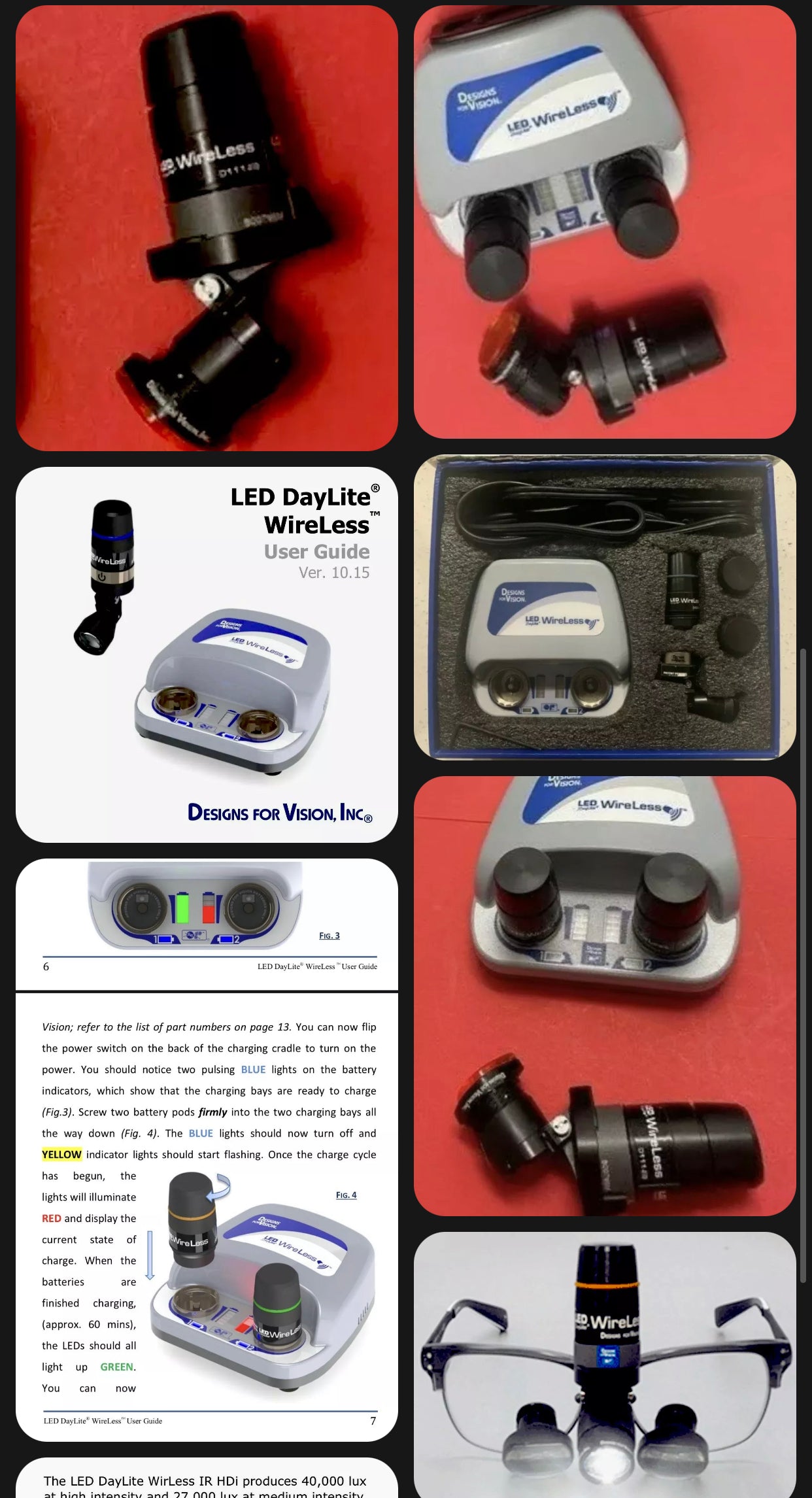 #001 Designs for Vision Dental Loupes HDi Wireless Touch-less headlight 7YR Warranty