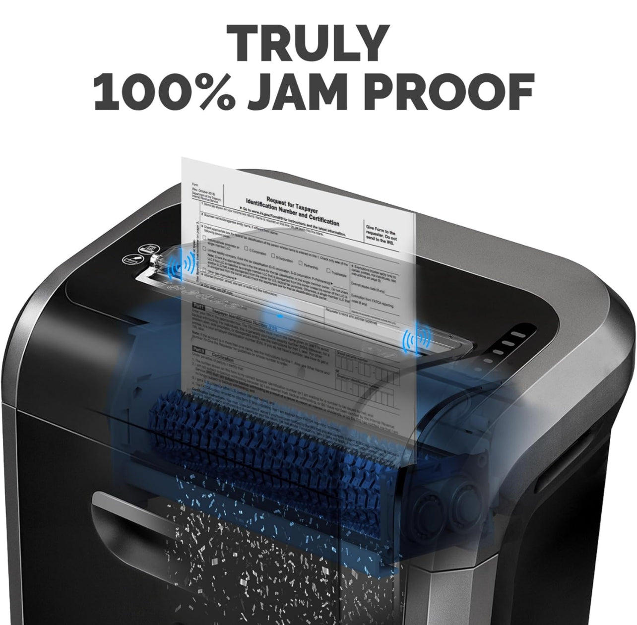 Fellowes ‎Powershred 79Ci 16-Sheet 100% Jam-Proof Heavy Duty Crosscut Paper Shredder Machine for Office and Home, Black Dark Silver