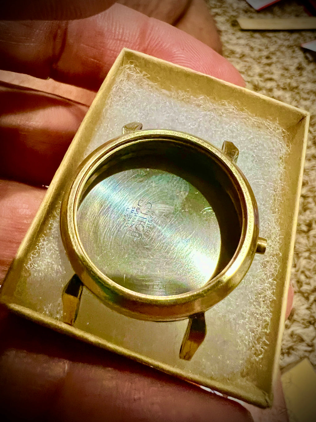 #1121 VINTAGE MASTER SUTTON USA WRIST WATCH CASE 30.7mm 16mm LUG