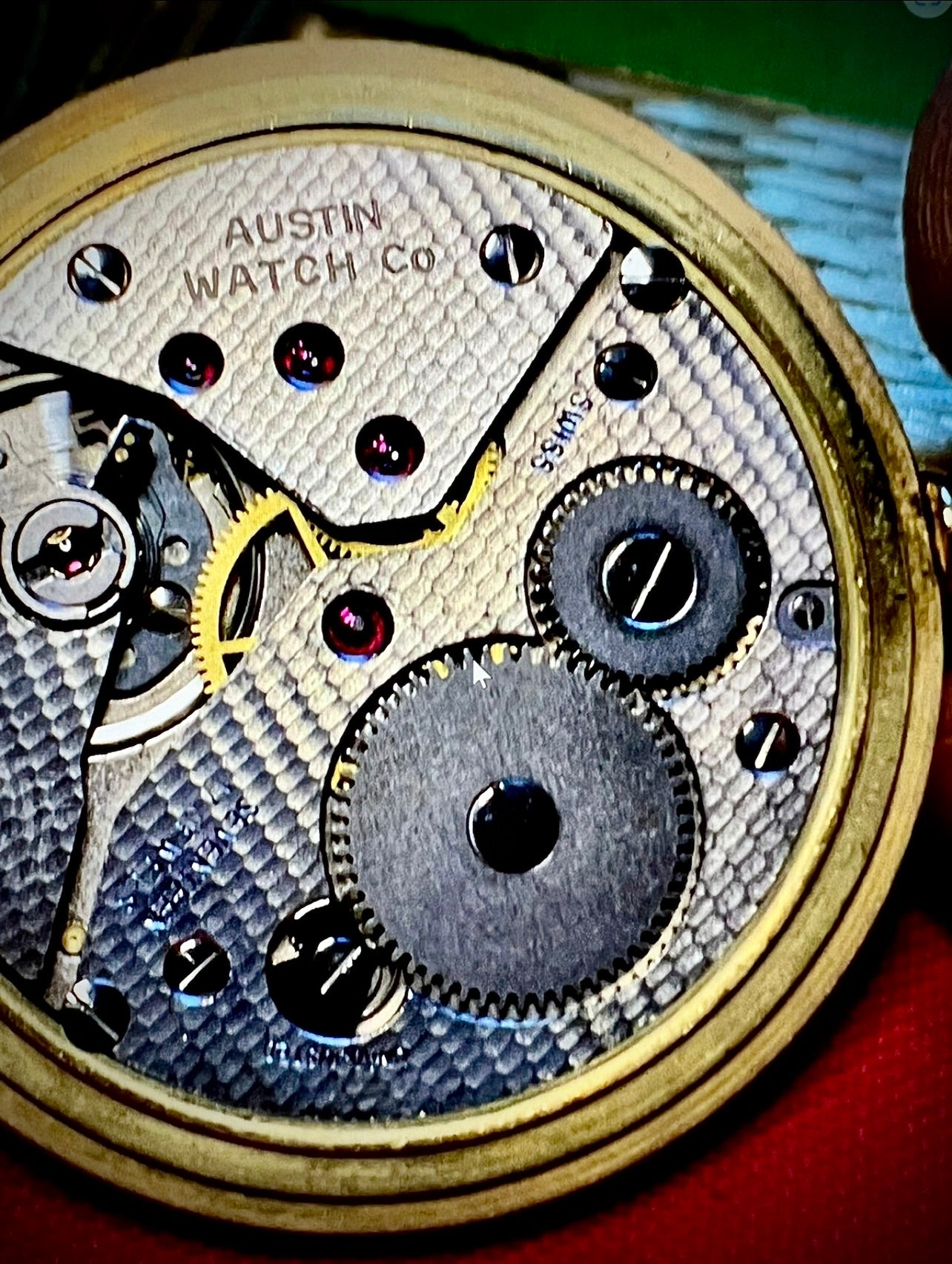 #349 Austin watch company 17 Jewls incabloc swiss made