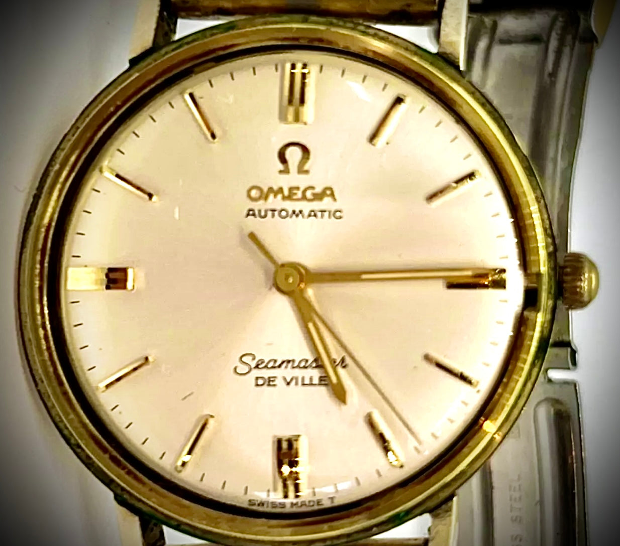 #1345 Vintage Omega Seamaster Deville Automatic Watch Men's 14K Gold Filled caliber 550