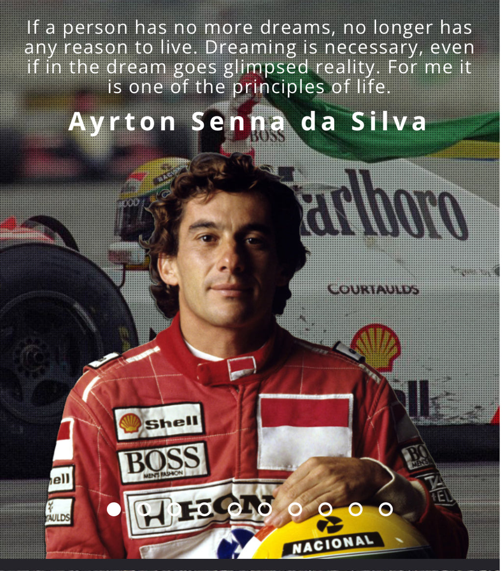 Ayrton Senna Brazilian race driver 3 times formula 1 world champion