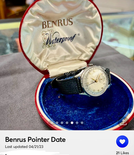 R#988 Benrus Pointer Date in original box rare find