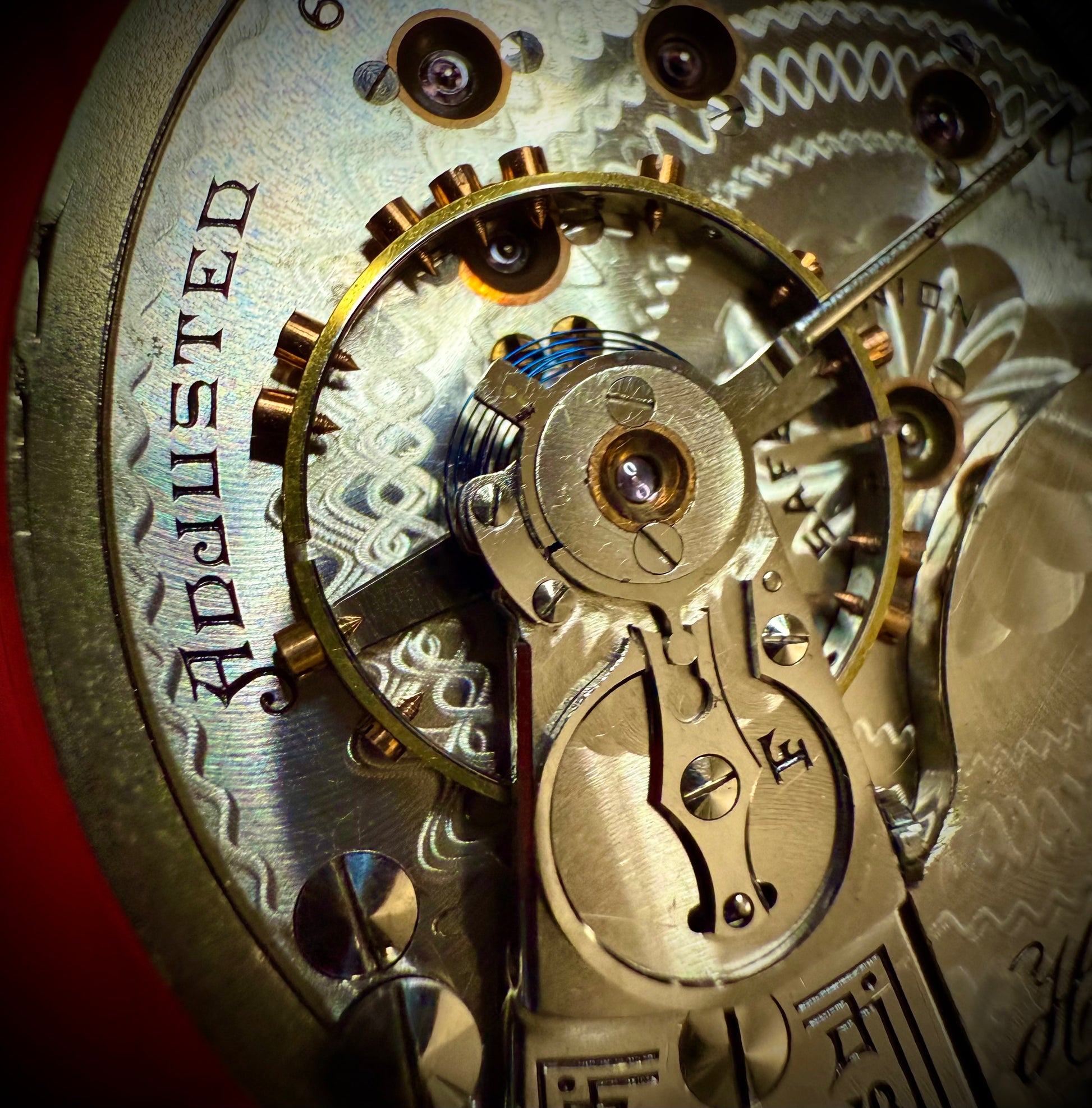 R#1417 Antique 1908 Hamilton pocket watch, adjusted movement rail road accuracy grade 974 serial number 660062 Nickel Silver Lancaster Pensilvania case no 0338048