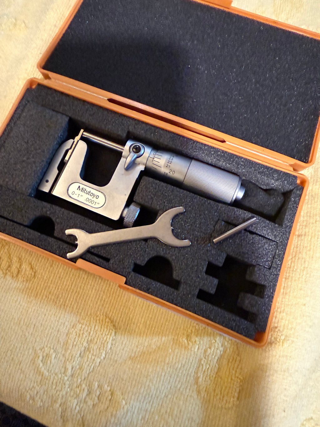 #01 Mitutoyo 117-107 Uni-Mike Micrometer 0-1” .0001” Interchangeable Anvil