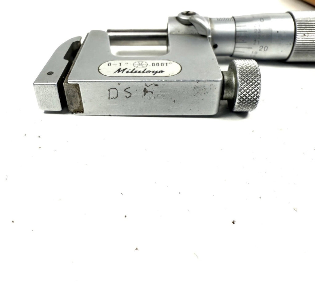 #02 Mitutoyo 117-107 Uni-Mike Micrometer 0-1” .0001” Interchangeable Anvil