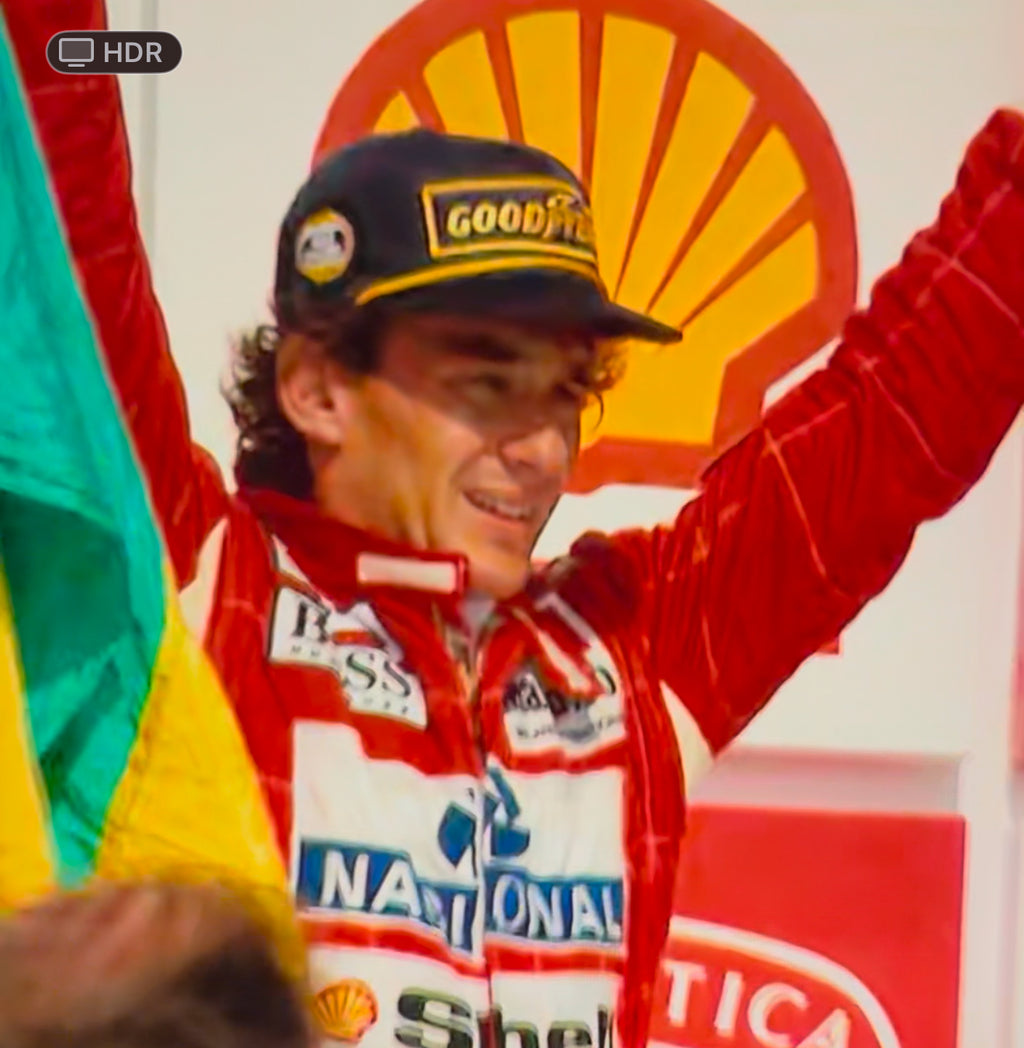 Ayrton Senna Brazilian race driver 3 times formula 1 world champion
