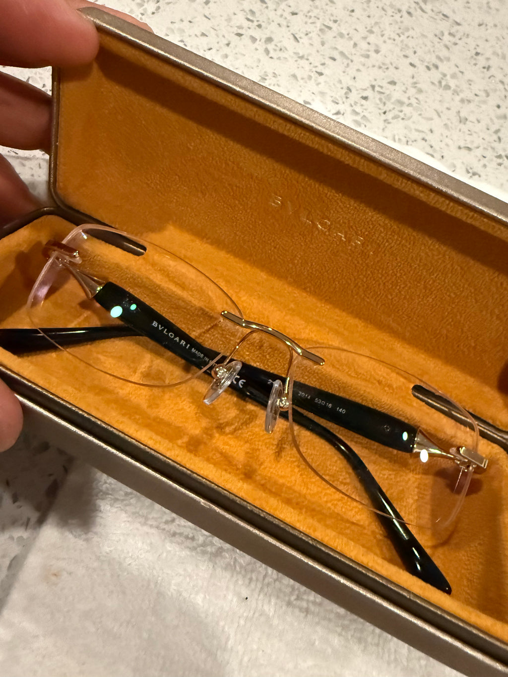 Brand New Bvlgari BV2190B Rectangle Eyeglasses | 2014-Pink Gold