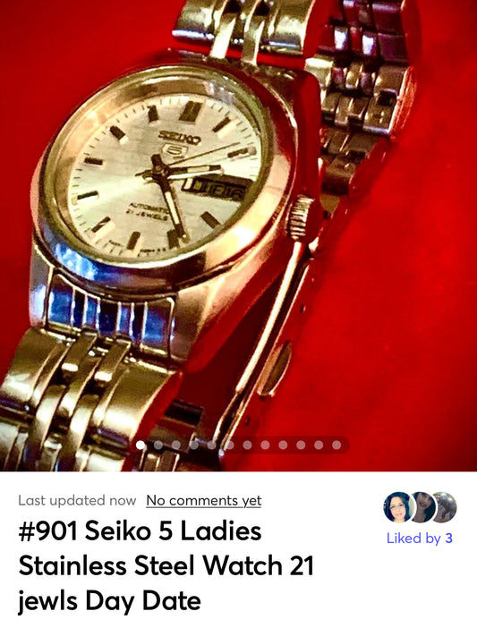 #901 Seiko 5 Ladies Stainless Steel Watch SYMA27K