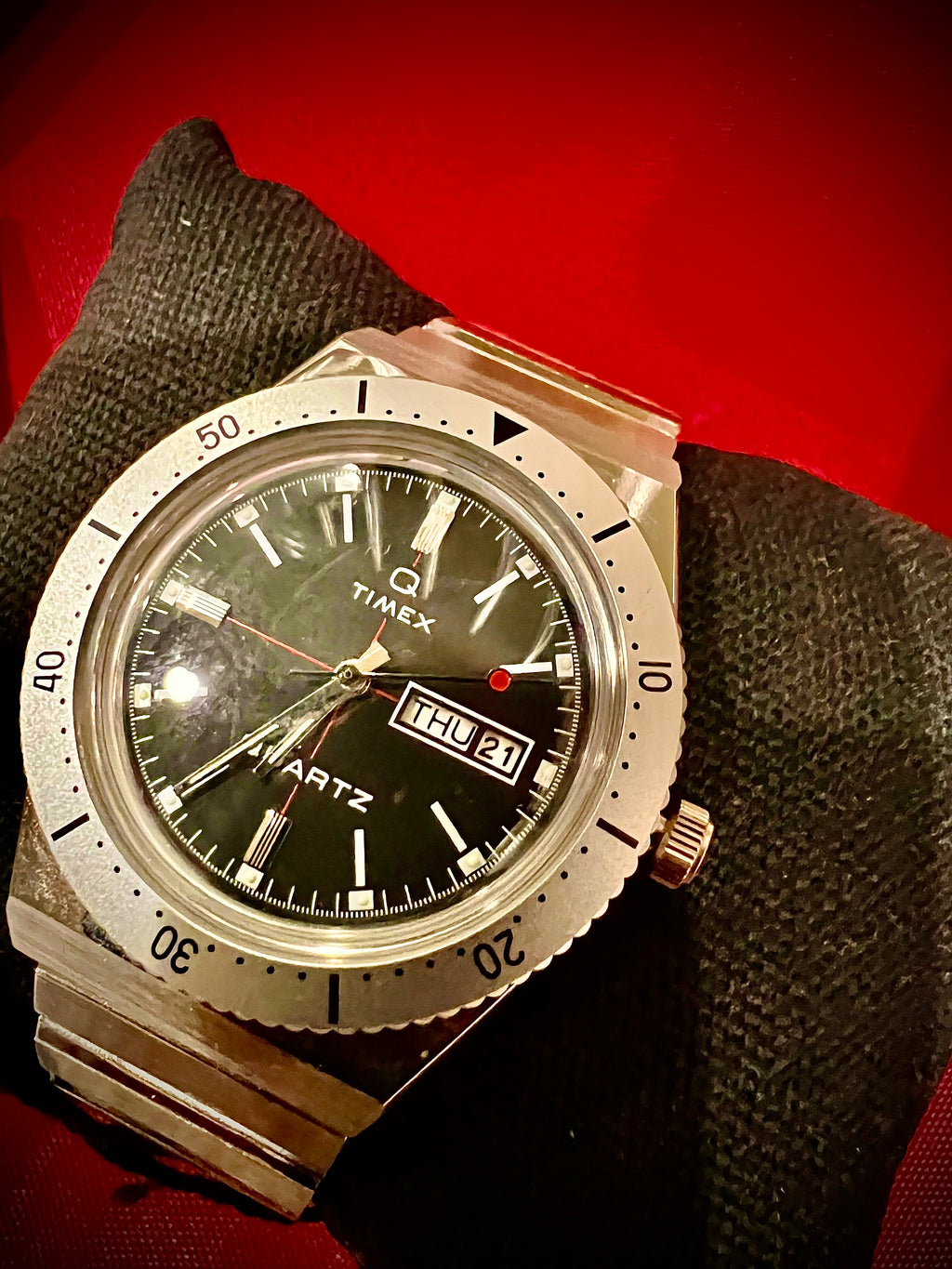 #1287 Timex Q Todd Synder 38mm Stainless Steel Bracelet Watch TW2T95500JR New with NO Box