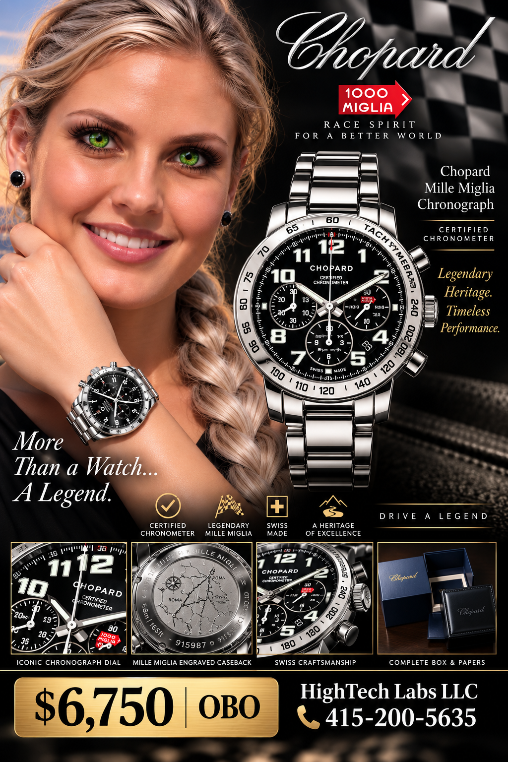 Chopard Mille Miglia Automatic Chronograph Chronometer Ref. 8920 Full Set Box Papers COSC Swiss Made Inv R#735
