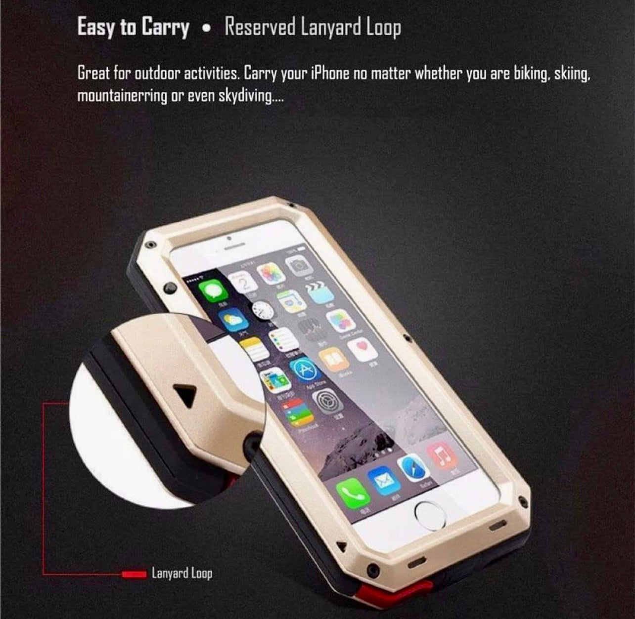 Luxury Doom Armor Life Shock Dropproof Shockproof Metal Aluminum + Silicone Protective Case for iPhone