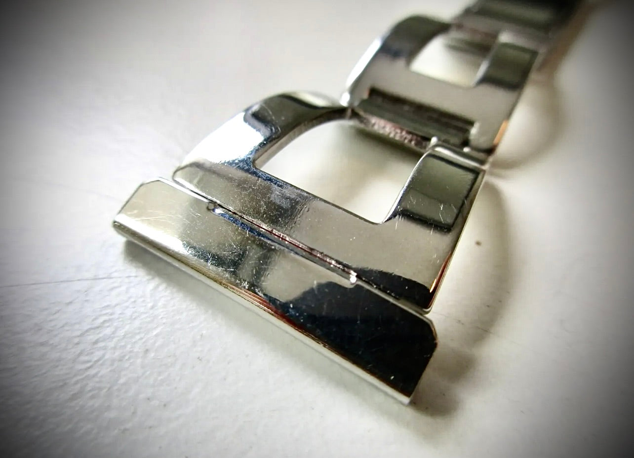 #001 Pfistra AP Germany made 25 MM stainless RALLY 1970's watch bracelet