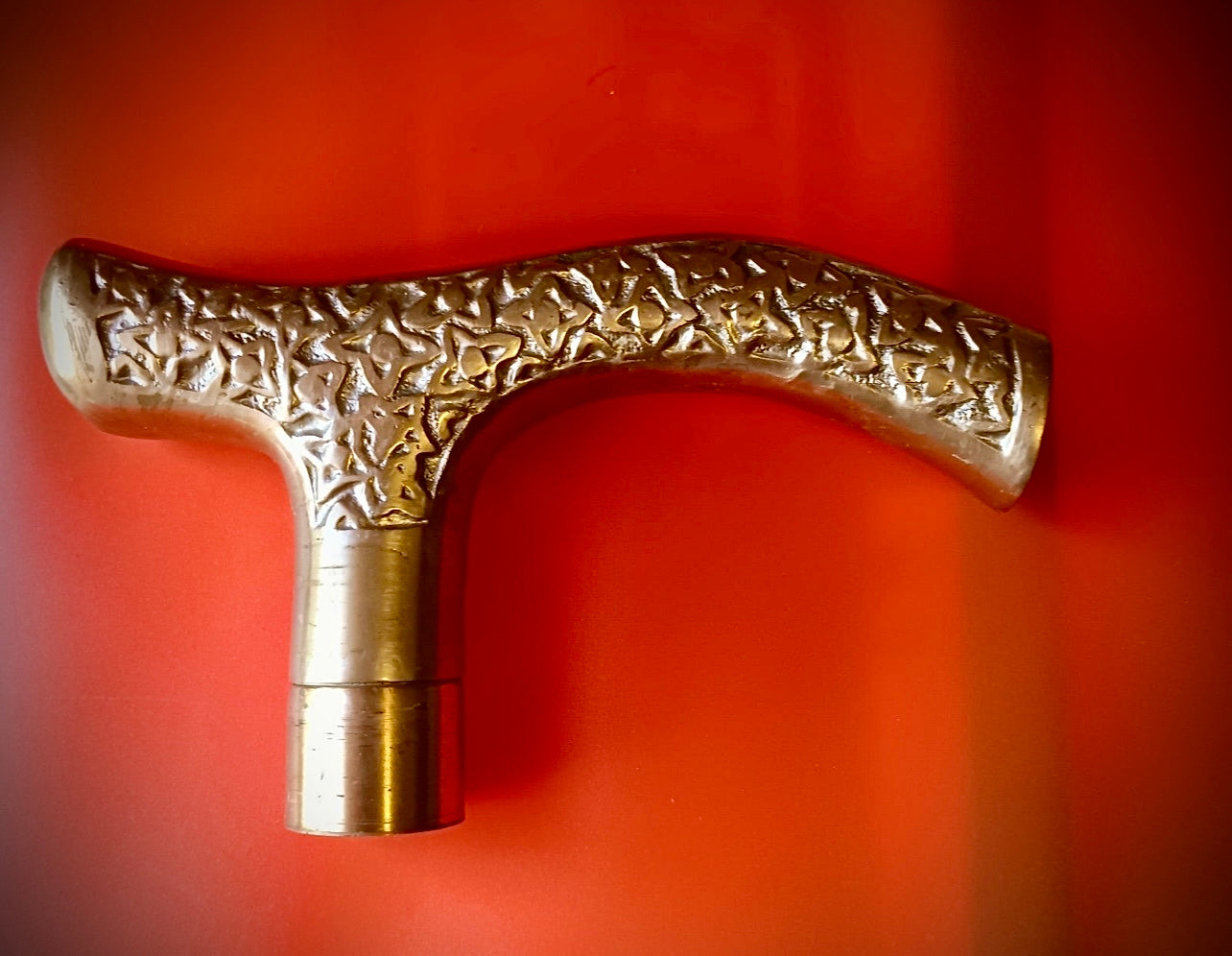 Vintage Brass Floral Ornated Walking cane handle