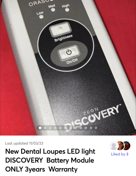 #DIS01 Dental Loupes LED light DISCOVERY Battery Module ONLY 3years  Warranty