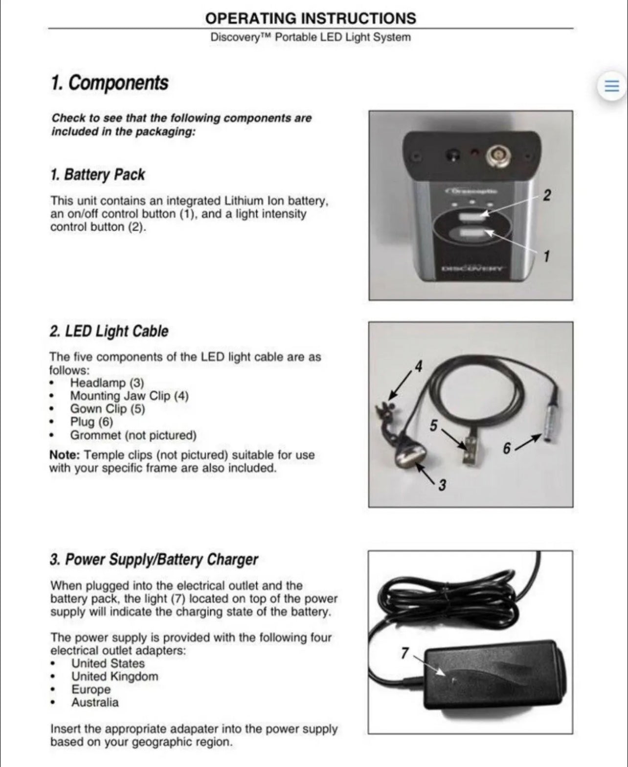 #DIS01 Dental Loupes LED light DISCOVERY Battery Module ONLY 3years  Warranty