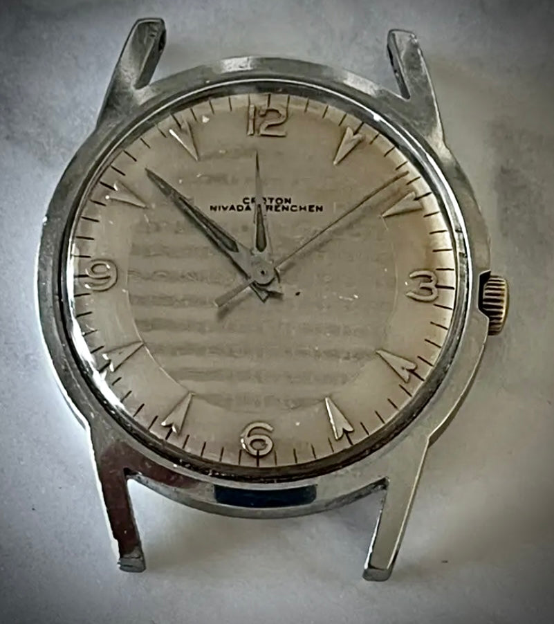 #1184 Ultra Thin Vintage Croton Nivada Grenchen Aquamatic manual wind Men's Watch Running