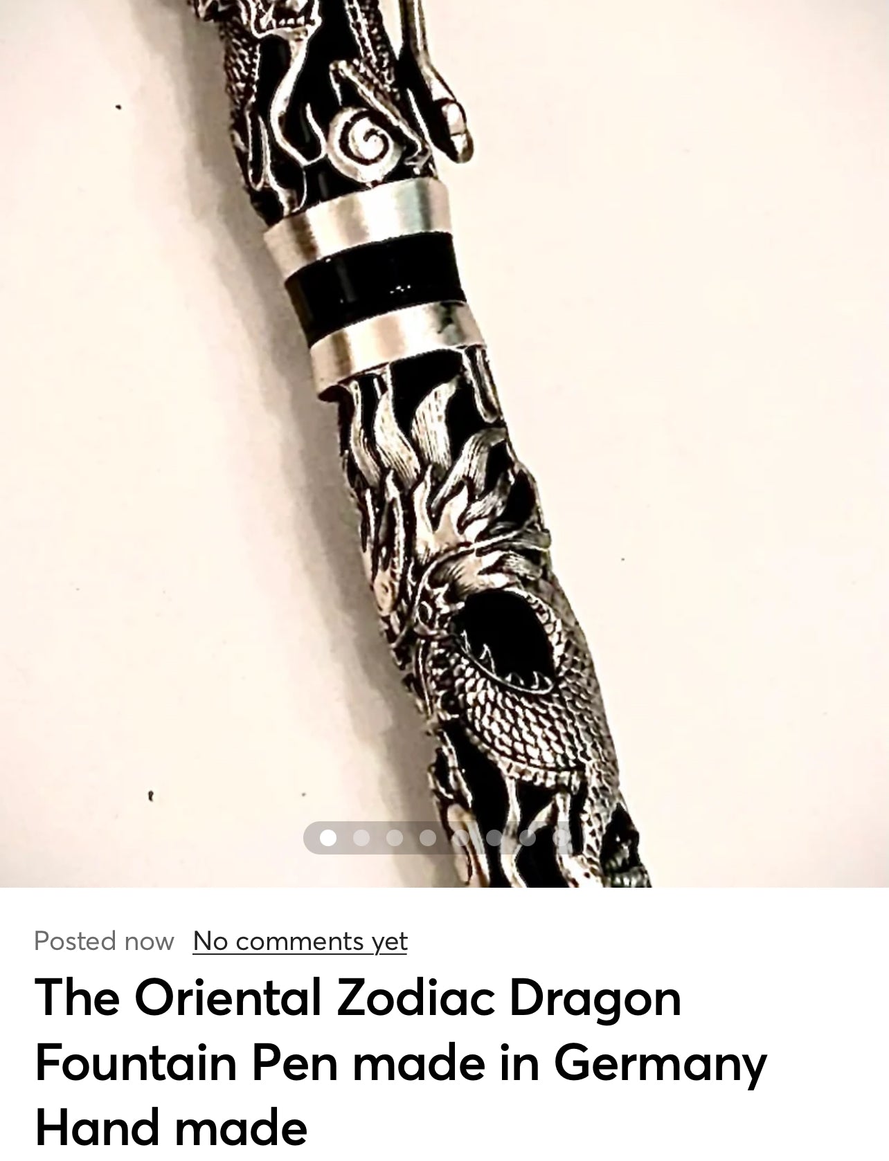 Rare The Oriental Zodiac Dragon Fountain Pen made in Germany