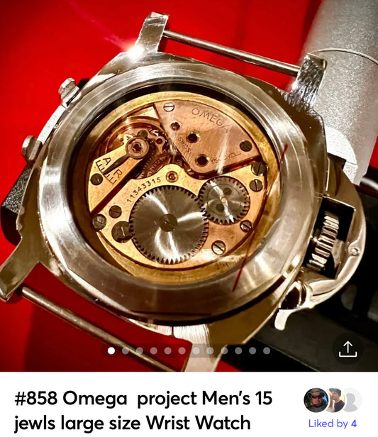 #858 Omega  project Men’s 15 jewls large size Wrist Watch