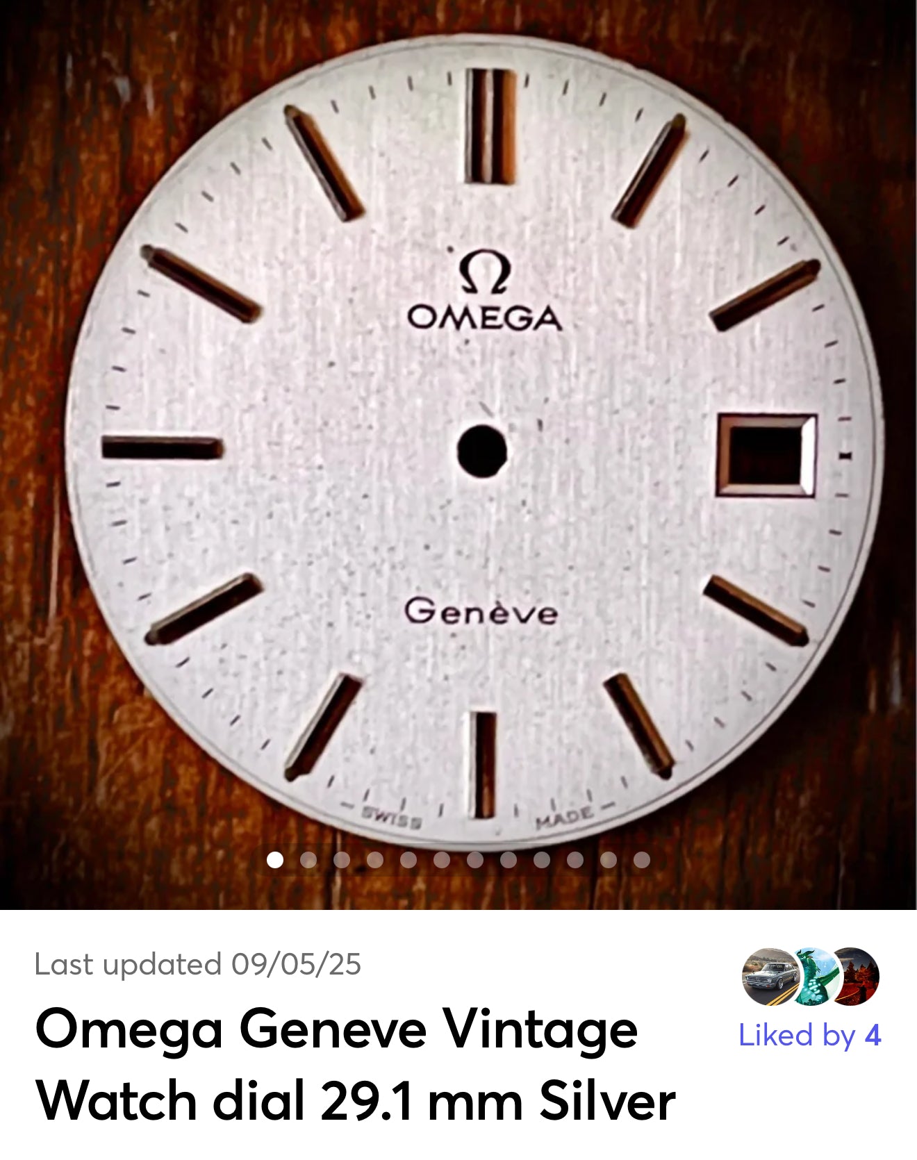 #789 Omega Genève Dial Silver Date 3 O’clock Vintage 565 562 613 Cal Swiss Made 60s 70s