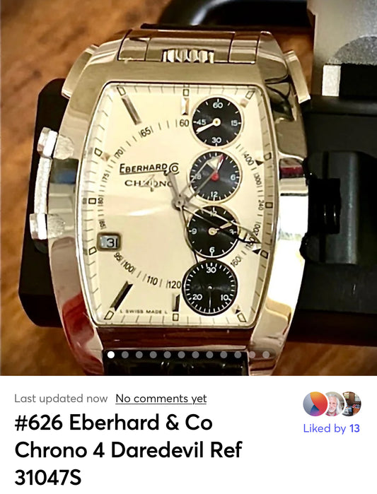 #626 Eberhard & Co Chrono 4 Daredevil Ref 31047 with Box and papers