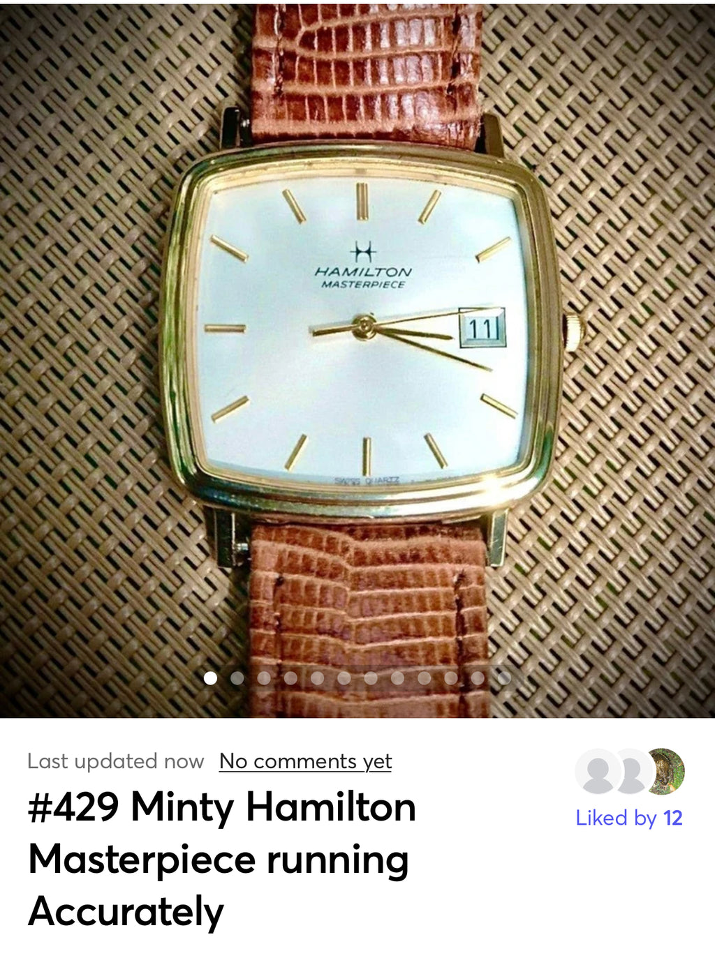 #429 Minty Hamilton Masterpiece running Accurate time keeping