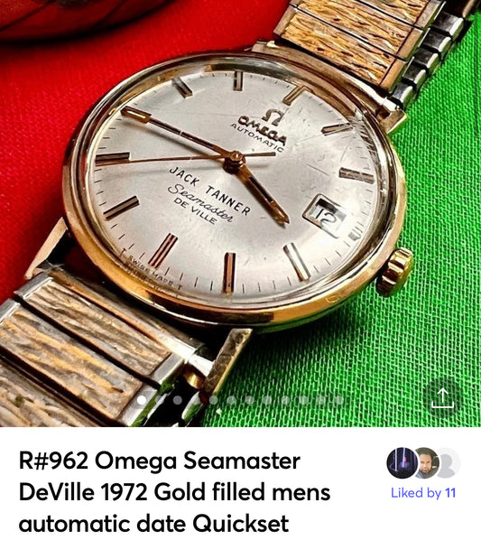 R#962 Omega Seamaster De Ville 1972 Gold filled mens automatic date Quickset