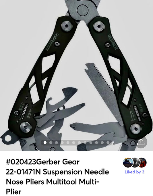 #020423Gerber Gear 22-01471N Suspension Needle Nose Pliers Multitool Multi-Plier