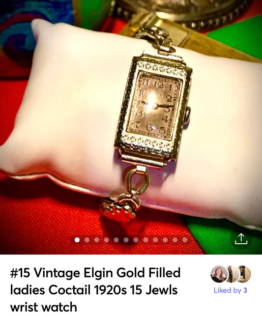 #15 Vintage Elgin Gold Filled  1920s 15 Jewls