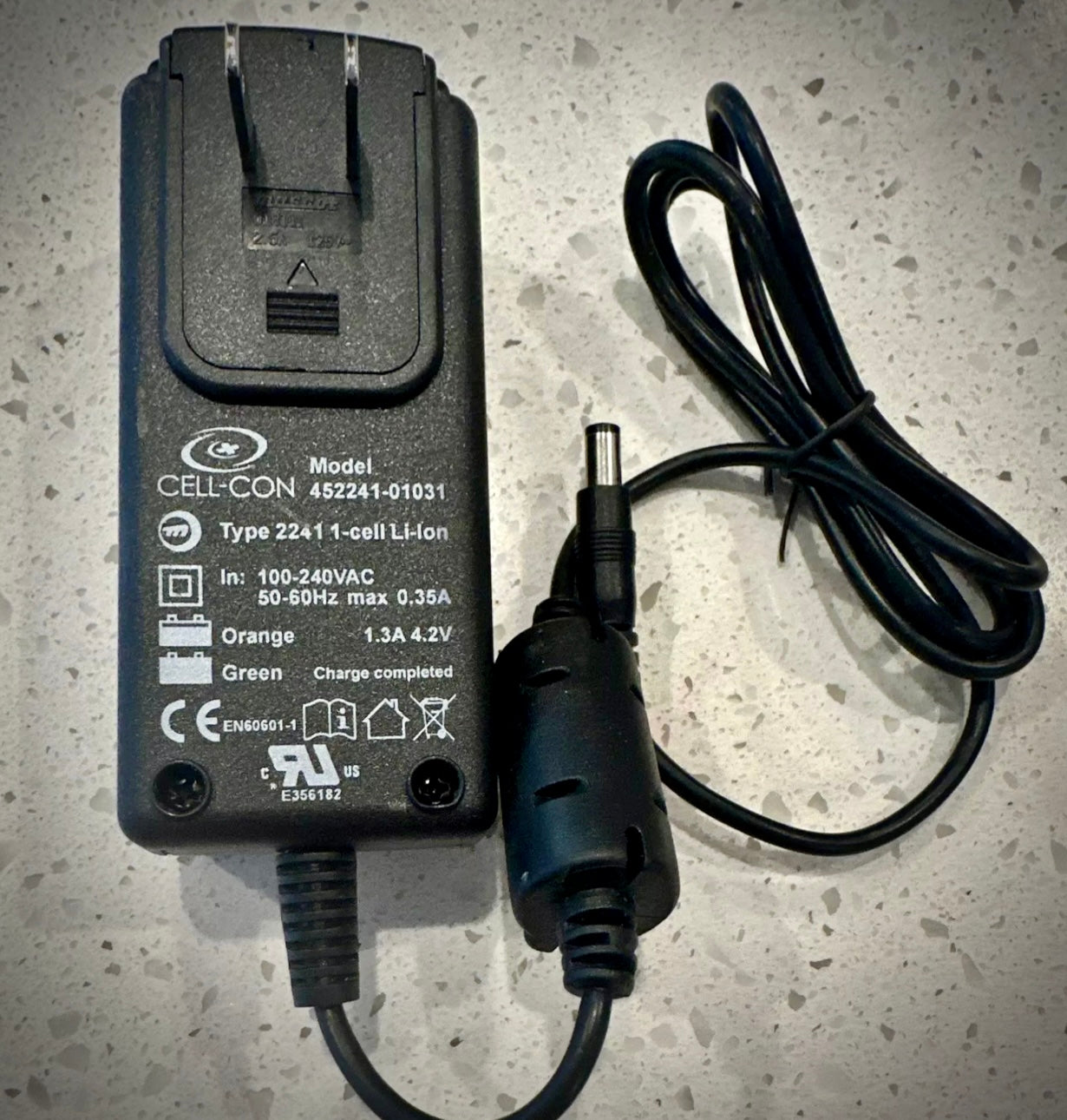 AC Adapter Cell-Con Model 452241-01031 Type 2241 1-Cell Li-Ion 1.3A 4.2V