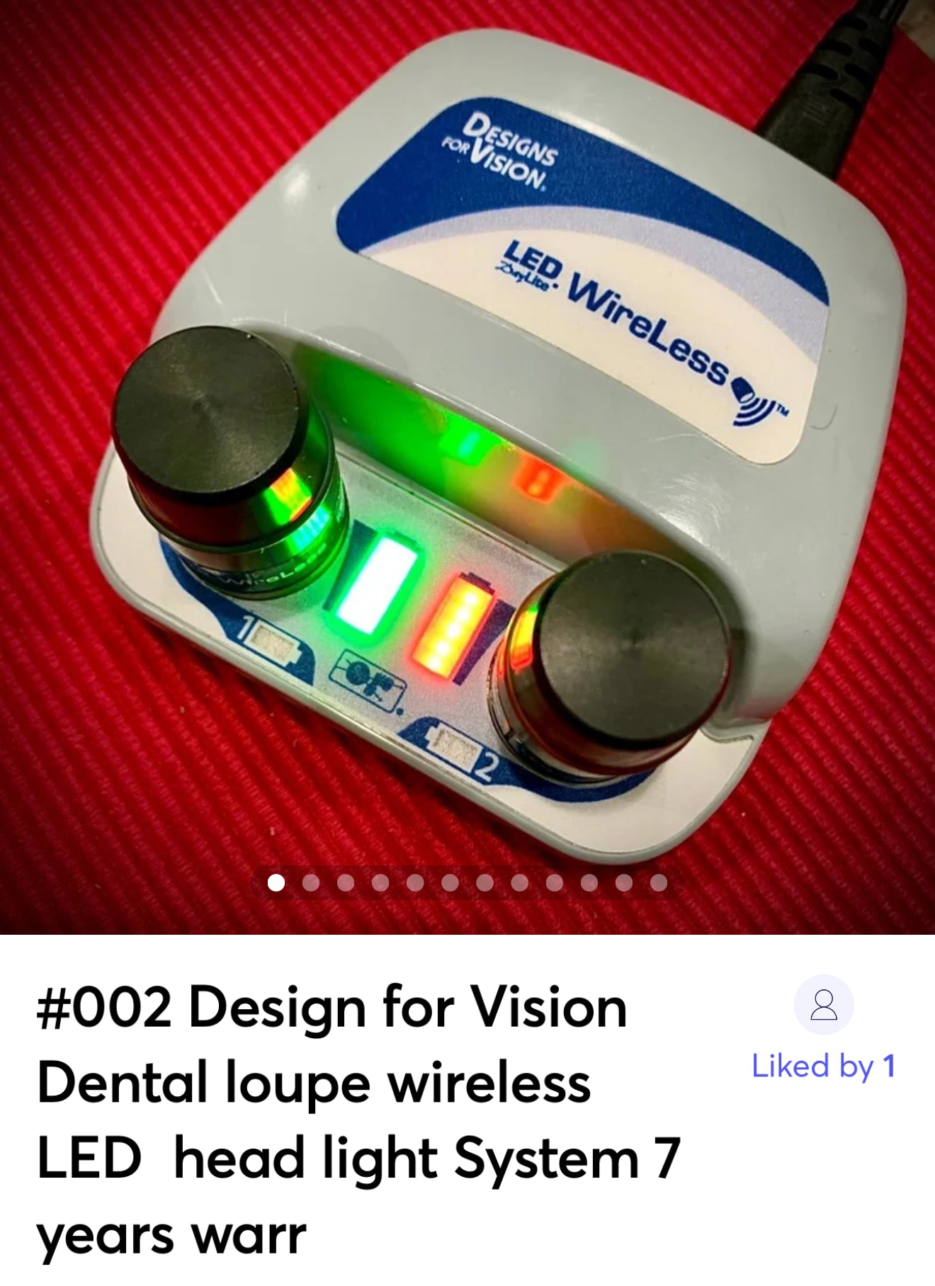 #001 Designs for Vision Dental Loupes HDi Wireless Touch-less headlight 7YR Warranty