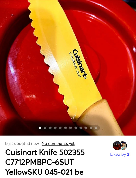 #001 Cuisinart Advantage Color Collection CERAMIC 6" UTILITY Knife & Guard