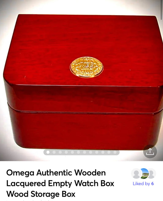 #110322A Omega Authentic Wooden Lacquered Empty Watch Box Wood Storage Box