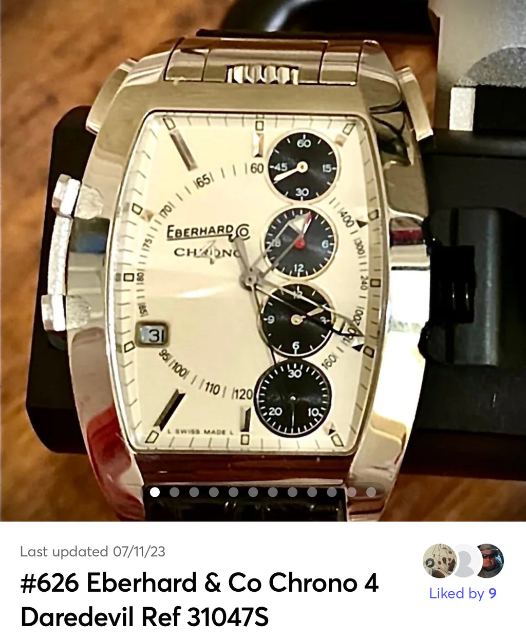 #626 Eberhard & Co Chrono 4 Daredevil Ref 31047 with Box and papers