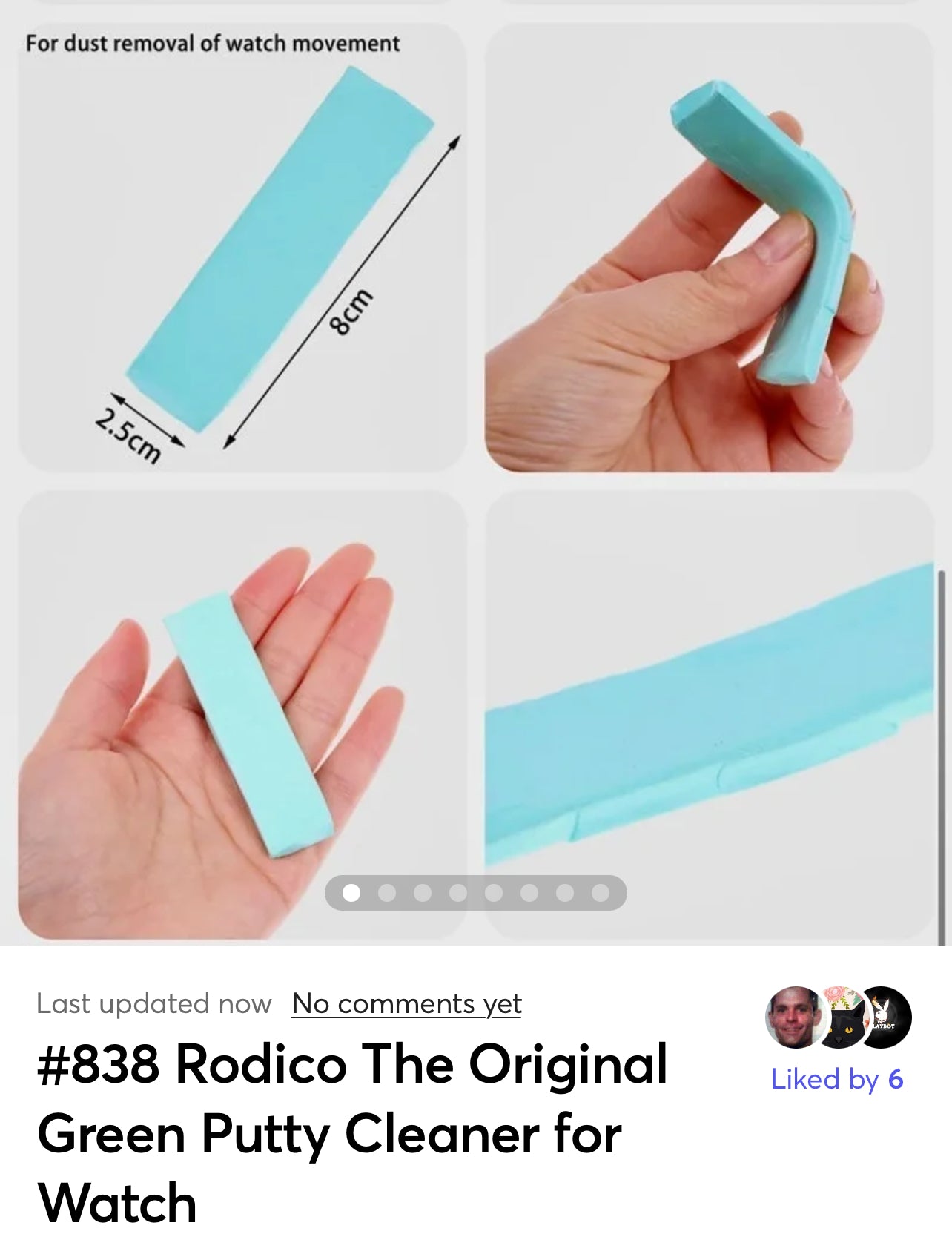 #838 Rodico The Original Green Putty Cleaner Watch Repair Tool