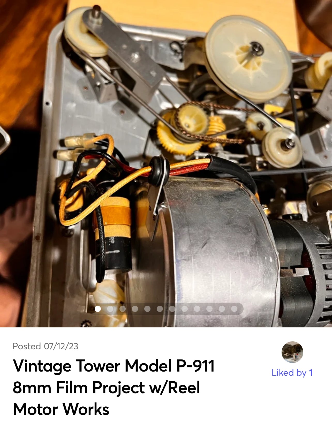 Vintage Tower Model P-911 8mm Film Project w/Reel Motor Works