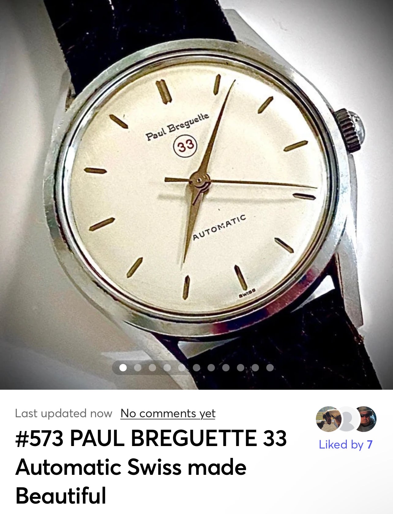 #573 PAUL BREGUETTE 33 Automatic Swiss made Beautiful