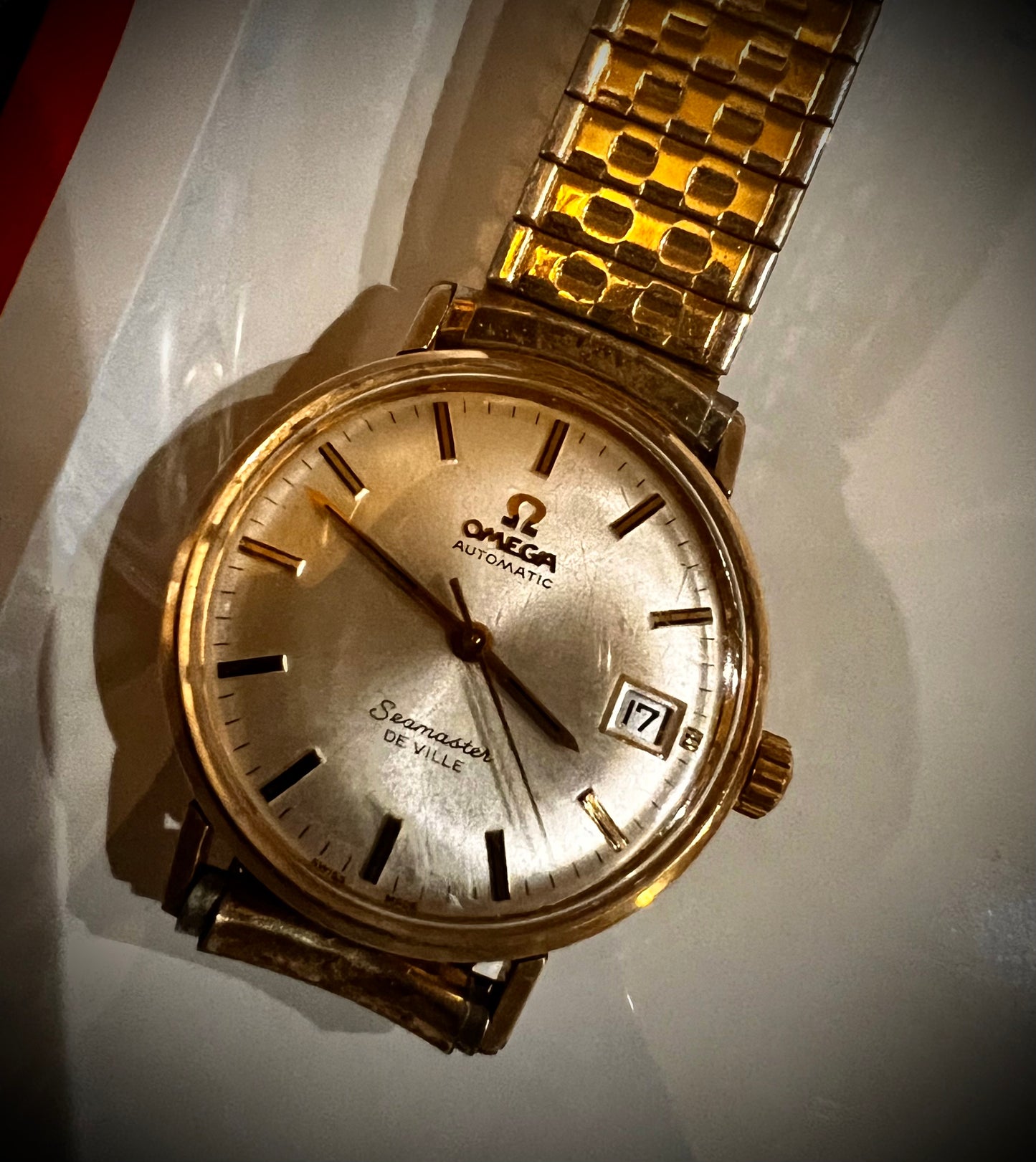 #1054 VINTAGE OMEGA Seamaster DEVILLE 14k gold filled Automatic Swiss Made