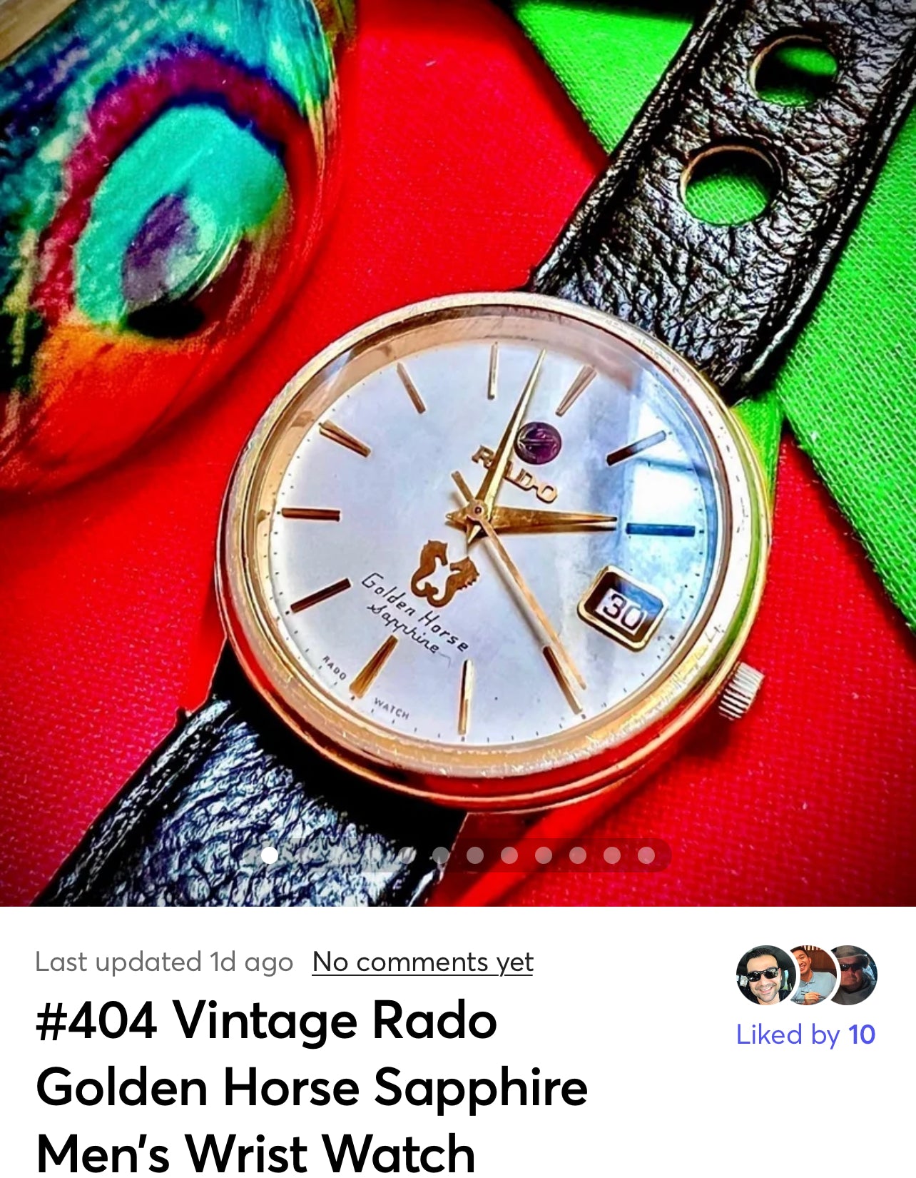 #404 Vintage Rado Golden Horse Sapphire Men’s Wrist Watch