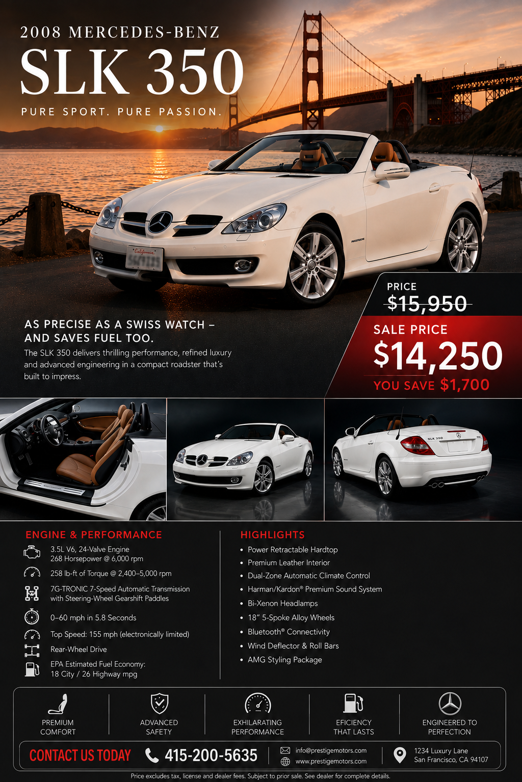 2009 Mercedes-Benz SLK 350 Roadster – Luxury Hardtop Convertible