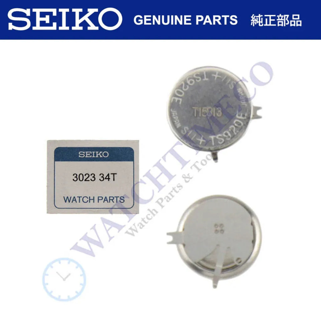 Seiko Solar Watch Capacitor Battery 302334T f/ V172 V174 V175 V176 VS75
